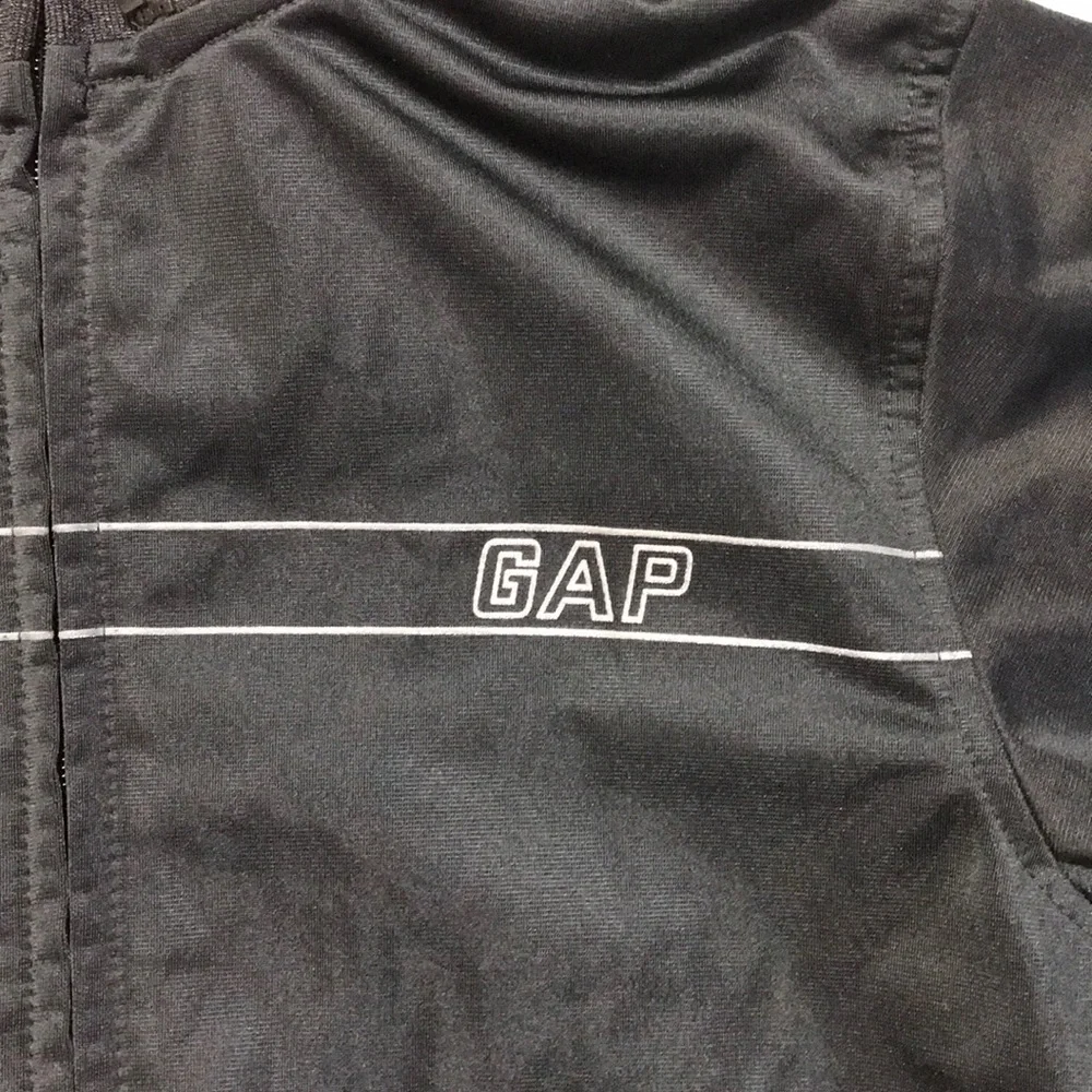 GapKids Black Zip Up Running Jacket Removable Hood